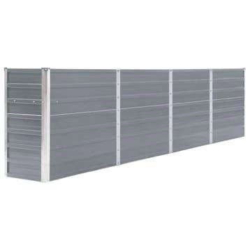 vidaXL Plantenbak verhoogd 320x40x77 cm gegalvaniseerd staal, Tuin en Terras, Verzenden, Nieuw
