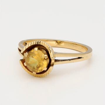 Bague - 18 carats Or jaune - 0.96ct. tw. Saphir