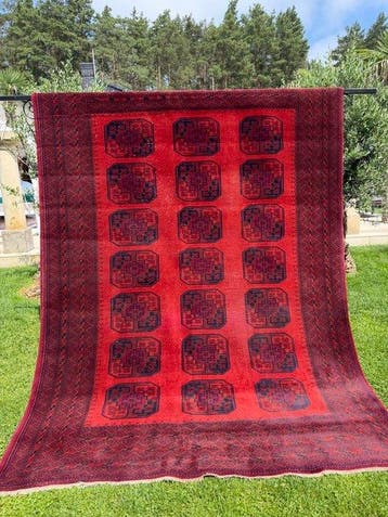 Vintage Afghaans tapijt uit Afghanistan - Tapijt - 285 cm -, Huis en Inrichting, Nieuw
