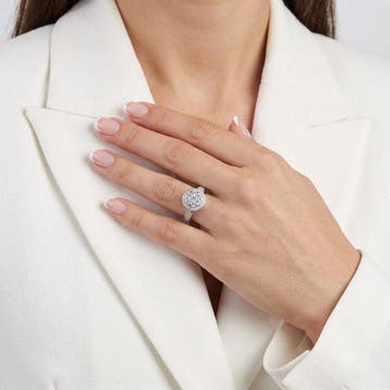 Ring - 18 karaat Witgoud - 1.81ct. tw. Diamant (Natuurlijk)