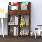 vidaXL Kindertijdschriftenrek 71x30x114 cm bewerkt hout, Huis en Inrichting, Woonaccessoires | Krantenbakken en Lectuurbakken