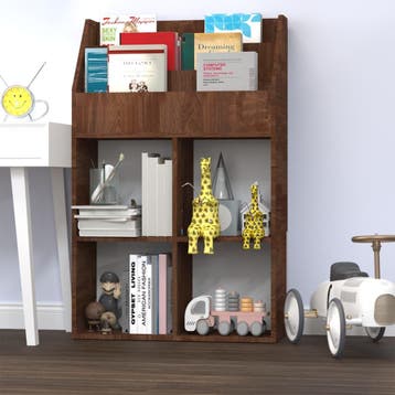 vidaXL Kindertijdschriftenrek 71x30x114 cm bewerkt hout, Verzenden, Nieuw