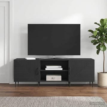 vidaXL TV Kast 150 x 31 x 50 cm Zwart Bewerkt hout, Verzenden, Nieuw
