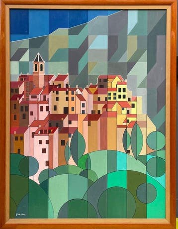 Maxime Dufour (1928-2016) - Village aux toits rouges (vendu