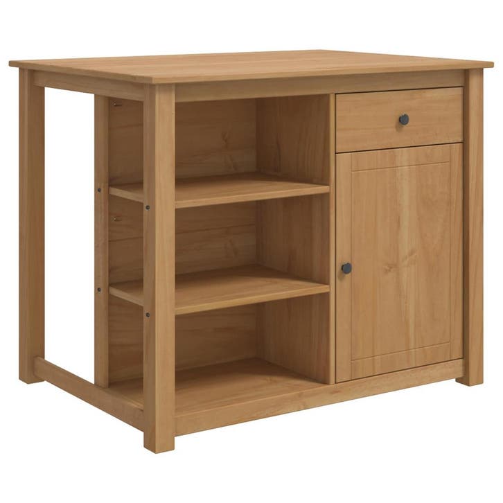 vidaXL Keuken Trolley met lade PANAMA 2 pcs Honingwas 112 x, Huis en Inrichting, Overige Huis en Inrichting, Nieuw, Verzenden