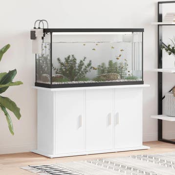 vidaXL Aquariumstandaard 101x41x58 cm bewerkt hout wit, Verzenden, Nieuw