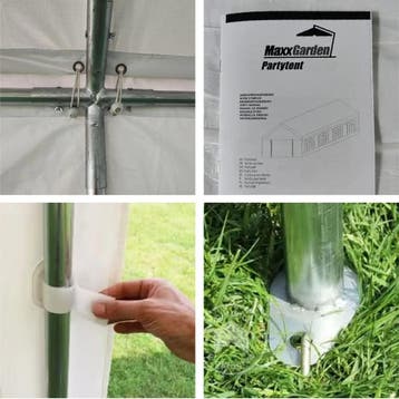 MaxxGarden Partytent 4x8m Prof 220gr 38mm (Buizententen), Ophalen of Verzenden, Nieuw