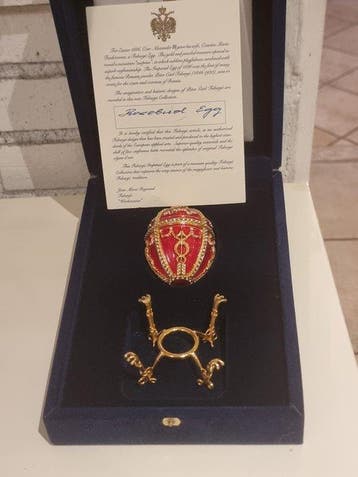 Œuf Fabergé - Faberge style - Imperial - Émail, Plaqué or, Antiquités & Art