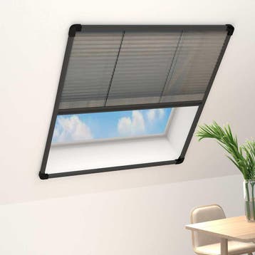 vidaXL Raamhor plissé 80x160 cm aluminium antraciet, Verzenden