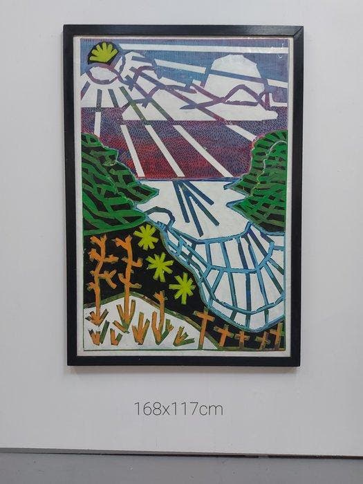 Baptiste Laurent - Rayon sur Crique Calaver, Antiquités & Art, Art | Peinture | Moderne