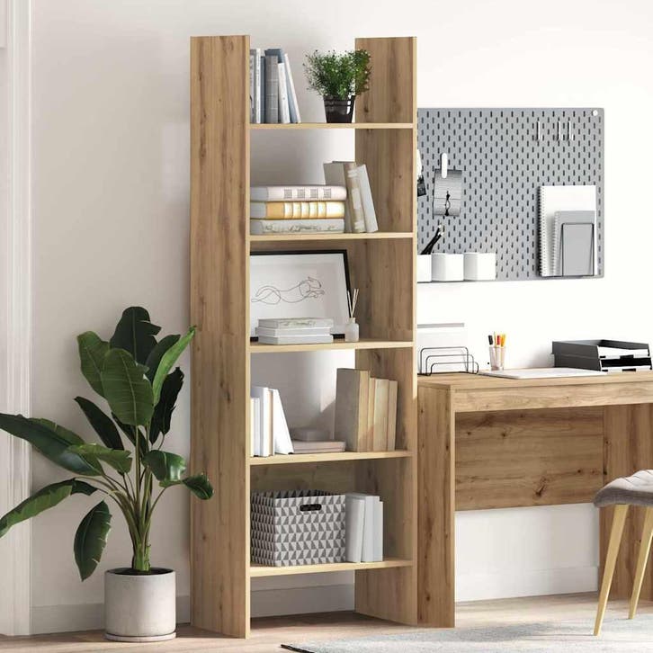 vidaXL Boekenkast 5-laags 60 x 35 x 180 cm Bewerkt hout, Huis en Inrichting, Kasten | Boekenkasten, Nieuw, Verzenden