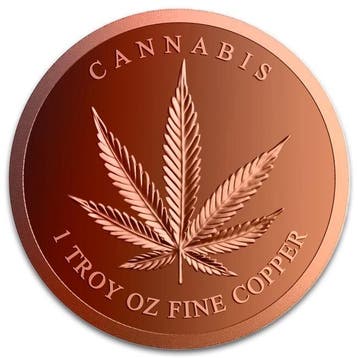 Verenigde Staten. 5 x 2027 1 oz Cannabis Rastafari Copper