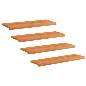vidaXL Trapmatten 4 st Licht Bruin 90 x 25 x 2 cm Massief, Verzenden, Nieuw