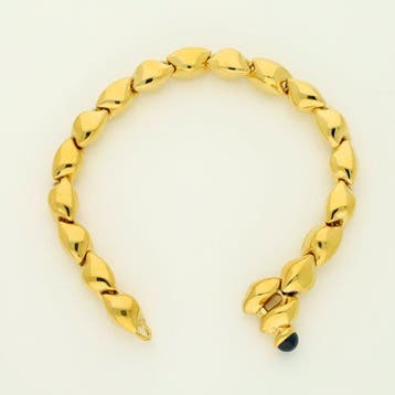 Chiampesan - Armband - 18 karaat Geel goud - Saffier, Nieuw