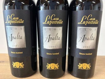 2001 Clos Apalta - Valle De Apalta - 3 Fles (0,75 liter), Nieuw