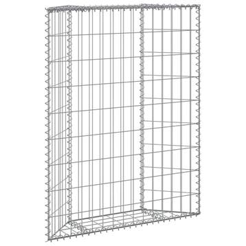 vidaXL Gabion plantenbak trapezium 80x20x100 cm, Tuin en Terras, Verzenden, Nieuw