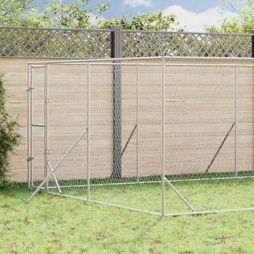 vidaXL Hondenkennel voor buiten 4x8x2 m gegalvaniseerd staal, Verzenden, Nieuw