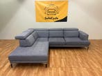 Blauwgrijze hoekzetel met verstelbare hoofd- en rugkussens, Huis en Inrichting, Ophalen of Verzenden, Nieuw