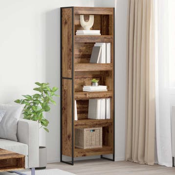 vidaXL Boekenkast 60 x 30 x 189,5 cm Bewerkt hout Oud Hout, Huis en Inrichting, Kasten | Boekenkasten, Verzenden, Nieuw