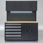 Datona Werkbank garage 160 cm - Datona - Mat zwart, Ophalen of Verzenden, Nieuw