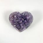Cœur daméthyste brésilienne + sphère de quartz rose + ange