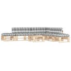 vidaXL 6-delige Loungeset pallet met kussens geïmpregneerd, Verzenden, Nieuw, Loungeset