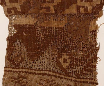 Precolumbiaans textielfragment met Spaanse exportvergunning, Collections
