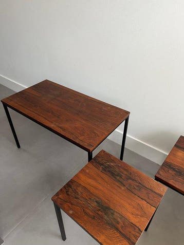 Set bijzettafels - Palissander, Metaal - Drie