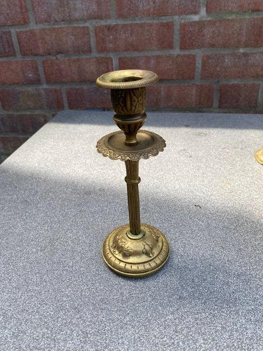 Kerkkandelaar - Kandelaar (13) - Messing, IJzer - Diverse, Antiek en Kunst, Curiosa en Brocante
