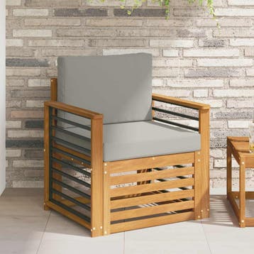 vidaXL Buiten bank set Massief Acacia Hout en Polyester, Verzenden, Nieuw