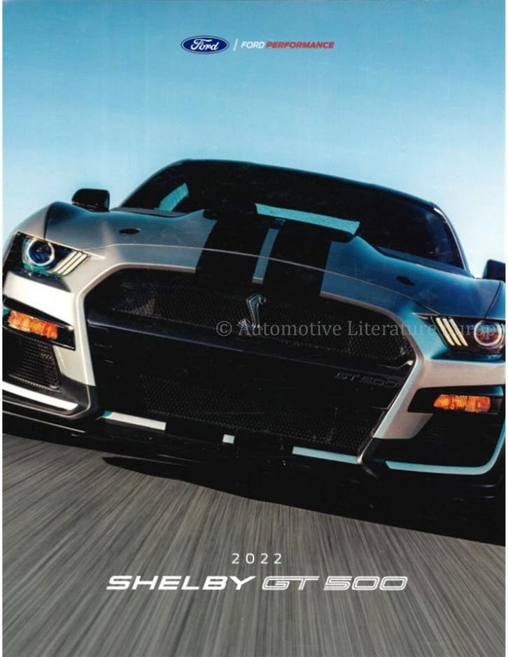 2022 FORD MUSTANG SHELBY GT500 BROCHURE ENGELS (USA), Boeken, Auto's | Folders en Tijdschriften