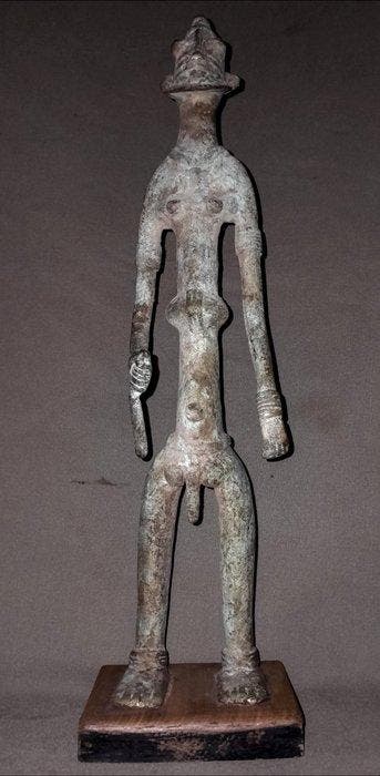 Grote bronzen beeldje 38 cm - Dogon - Mali (Zonder