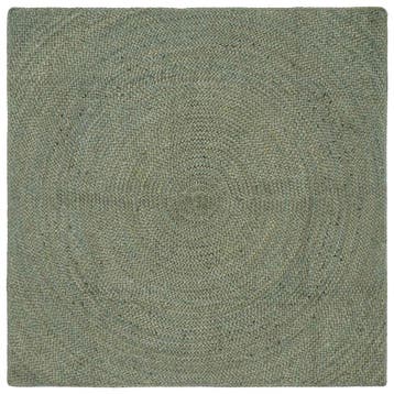 vidaXL Vloerkleden Olijfgroen 160 x 160 cm Jute, Verzenden, Nieuw