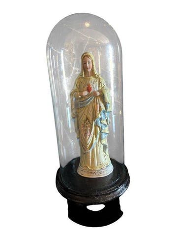 Beeldje, Maria in stolp - 40 cm - Biscuit porselein - 1920