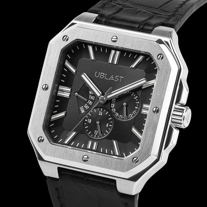 Ublast - Square - Multifunction - REF.UBSQMF44BK - Ltd., Handtassen en Accessoires, Horloges | Heren