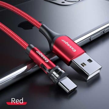 Micro-USB Magnetische Oplaadkabel 2 Meter met 540° Roterende, Télécoms, Téléphonie mobile | Chargeurs pour téléphone, Verzenden
