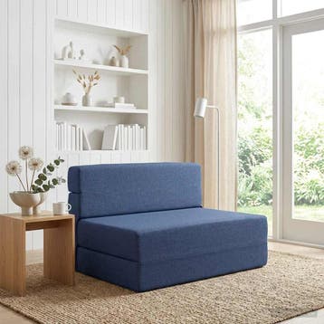 vidaXL Vouwbare Sofa Bed Blauw 70 x 72 x 60 cm Stof, Verzenden