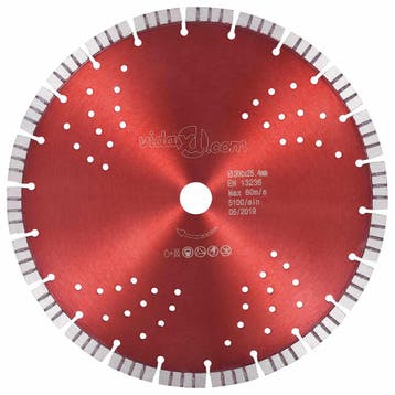 vidaXL Diamantzaagblad met turbo en gaten 300 mm staal, Verzenden