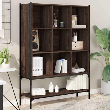 vidaXL Boekenkast 102x30x141,5 cm bewerkt hout bruin, Verzenden