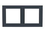 PVC raam draaikiep-draaikiep b150xh80 cm antraciet stomp, Ophalen of Verzenden, Gevelraam of Ruit