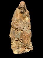 sculptuur, Joachim leer Maria lezen - 38 cm - Terracotta -
