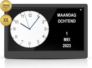 2dekans | TTD® Dementieklok XXL 10 Inch met Extra Lange, Ophalen of Verzenden