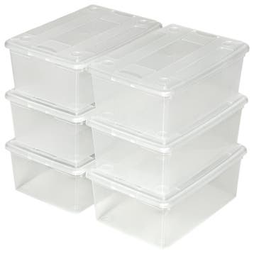 Set van 24 opbergboxen - transparant, Verzenden, Nieuw