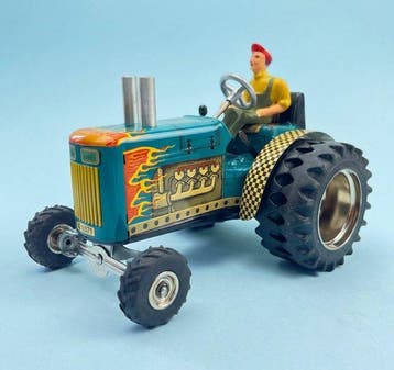 Kovap - Blik met wind-up Dragtor Tractor - Opwindbaar