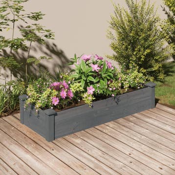 vidaXL Plantenbak verhoogd met voering 120x45x25 cm, Tuin en Terras, Verzenden, Nieuw