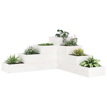 vidaXL Plantenbak 4-laags 80,5x79x36 cm massief grenenhout, Verzenden