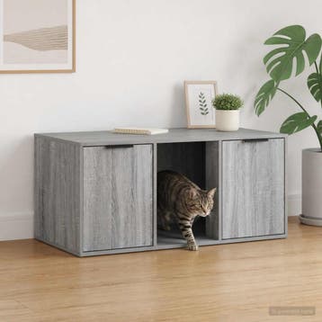 vidaXL Kattenkrat Meubel Grijs Sonoma 100 x 49 x 45 cm, Verzenden