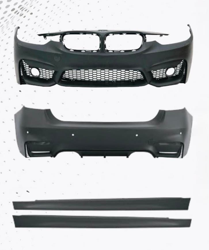 BMW F30 12-18 M3 China bodykit – dubbele uitlaat + skirts, Auto-onderdelen, Carrosserie, Voor, Achter, Links, Rechts, Bumper, Nieuw