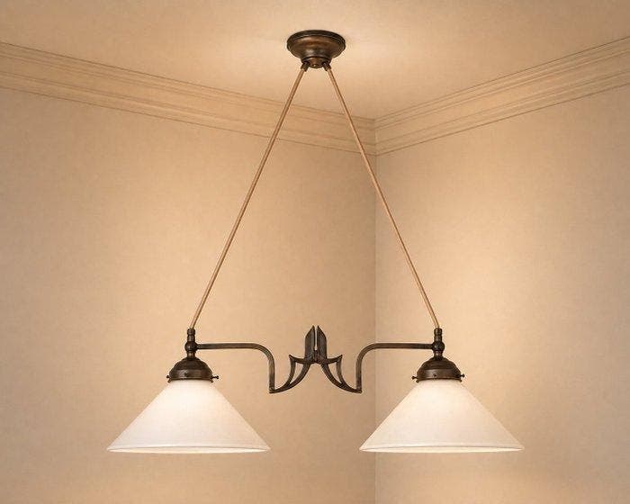Lamp - Opaline glas - Jugenstil style lamp, Antiek en Kunst, Curiosa en Brocante