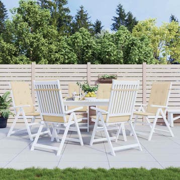 vidaXL Tuinstoelkussens hoge 6 st hoge rug 120x50x3 cm stof, Verzenden, Nieuw